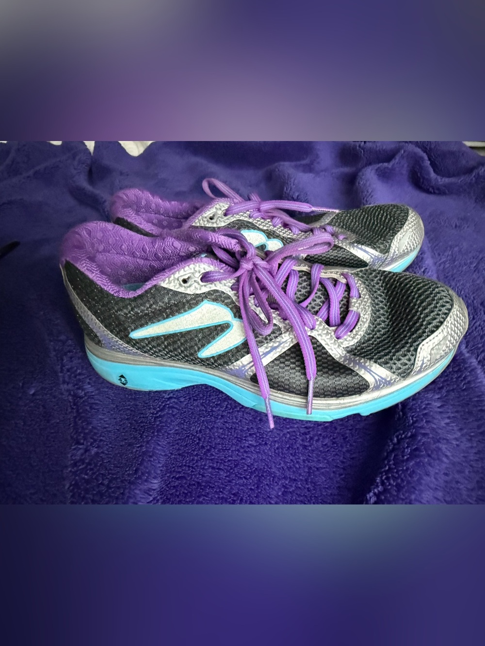Newton Women's Purple and Aqua Running Shoes